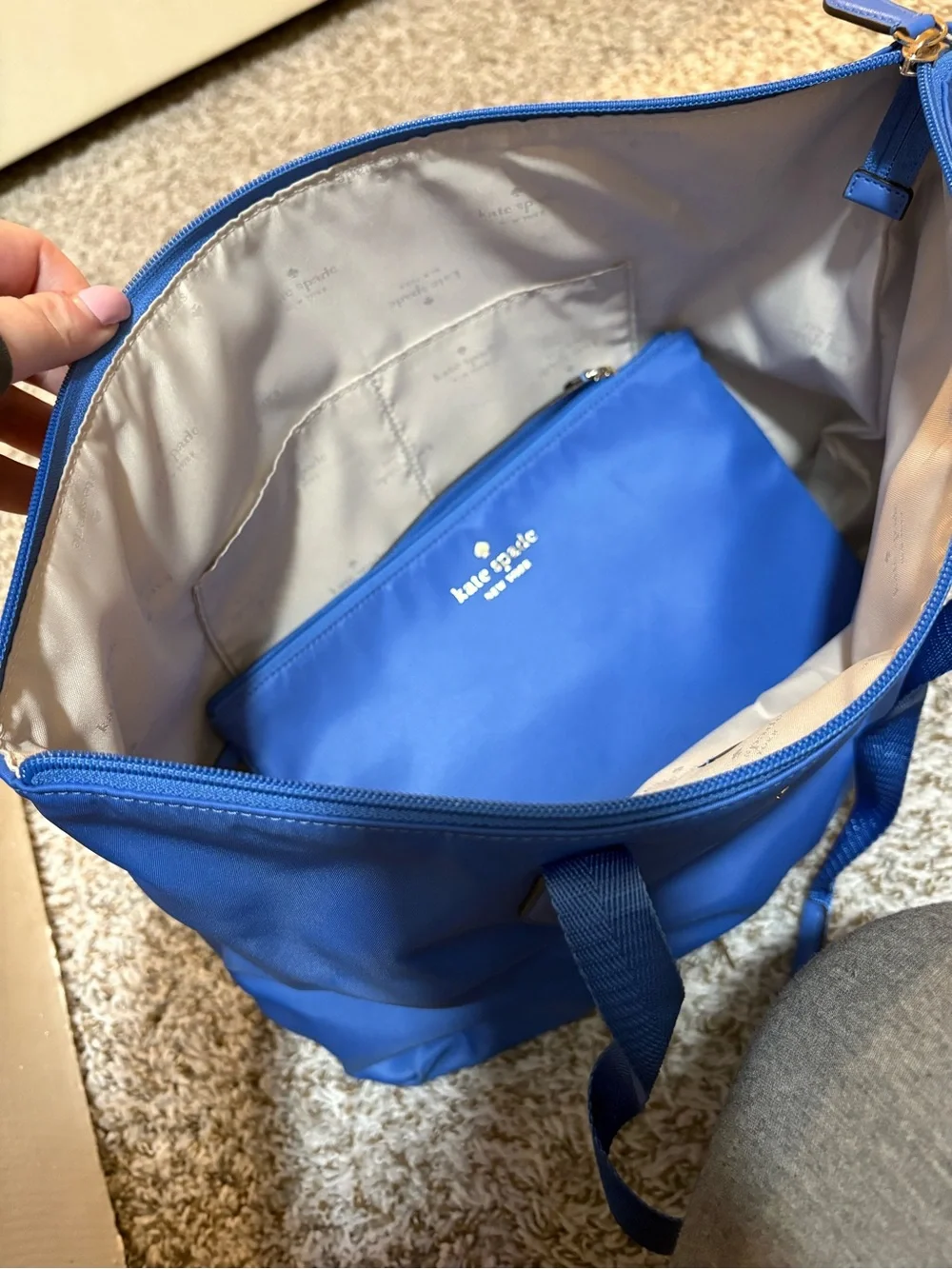 kate spade Blue Nylon Tote
